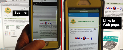 Figure 2: Scanned QR URL uploaded in mobile phone.
